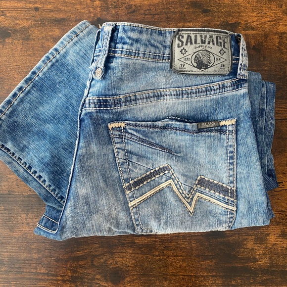 Salvage Blue Denim Anarchy Jeans - Picture 3 of 11